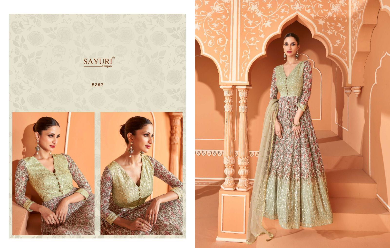 Saheli By Sayuri Wedding Dupatta With Gown Catalog
